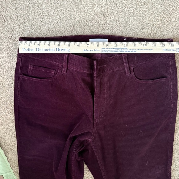 LOFT Women's TALL Corduroy Pants Burgundy Size 31/12 - Picture 3 of 4